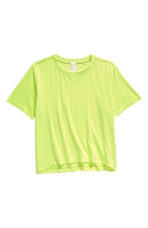 Shop Zella Girl Kids' Energy Seamless Performance T-shirt In Green Sharp