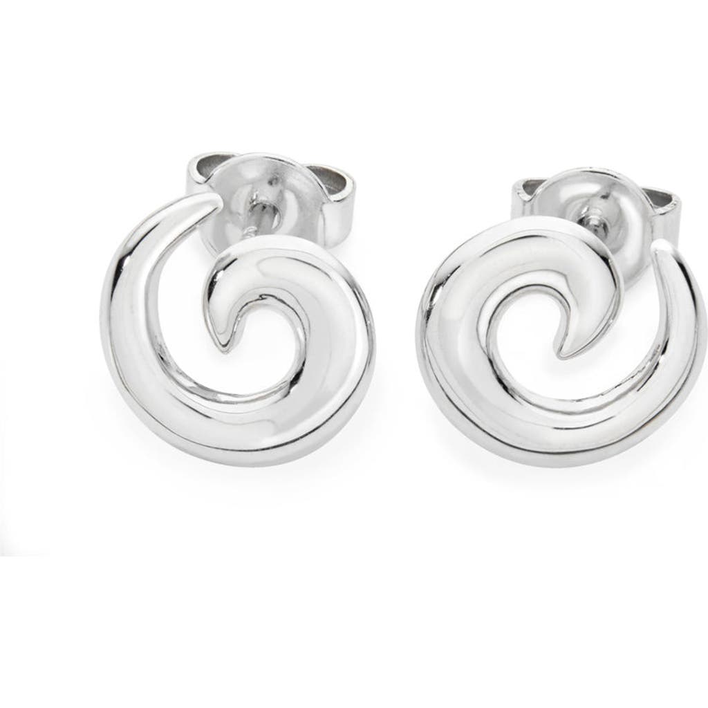 Lucy Quartermaine Swirl Studs In Sterling Silver