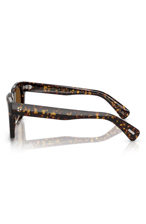 Shop Oliver Peoples 52mm Polarized Pillow Sunglasses In Tortoise