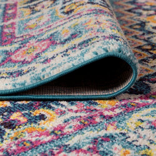 Jonathan Y Brooklyn Geometric Medallion Area Rug In Blue/multi