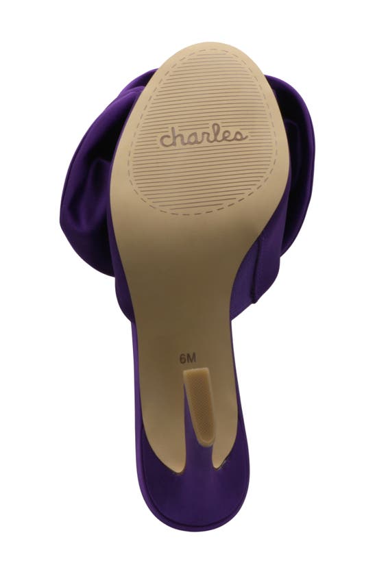 Shop Charles By Charles David Kimchi Floral Satin Slide Sandal In Violet