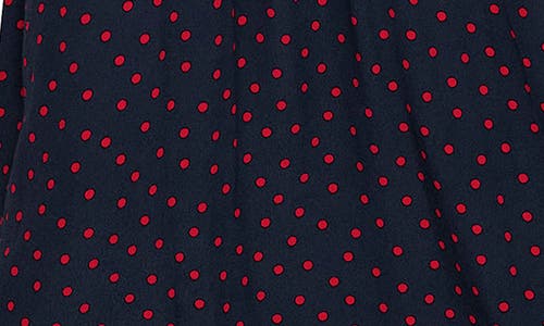Boden Gemma Dot Long Sleeve Midi Dress In Red Abstract Dot