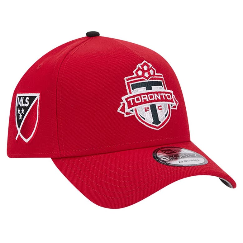 Shop New Era Red Toronto Fc 2024 Kick Off Collection 9forty A-frame Adjustable Hat