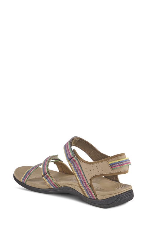 Shop Flexus By Spring Step Powerpop Strappy Sport Sandal In Taupe Multi