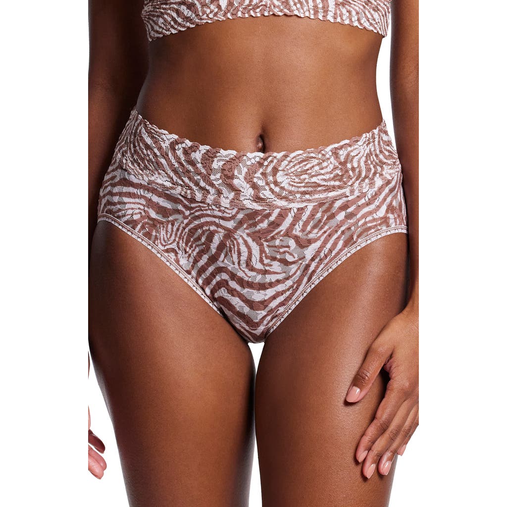 Hanky Panky Print Lace Briefs In Hide And Seek