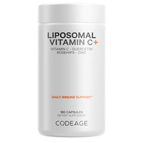 Codeage Liposomal Vitamin C 1500mg, Zinc, Elderberry, Citrus Bioflavonoids, Quercetin & Rose Hips, 180 ct in White at Nordstrom
