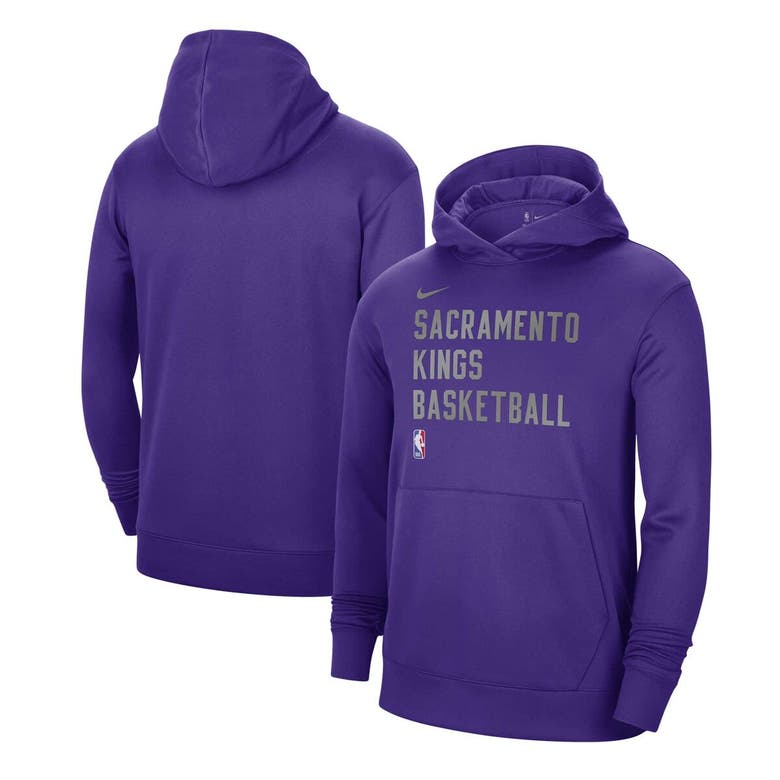 Shop Nike Unisex  Purple Sacramento Kings 2023/24 Performance Spotlight On-court Practice Pullover Hoodie