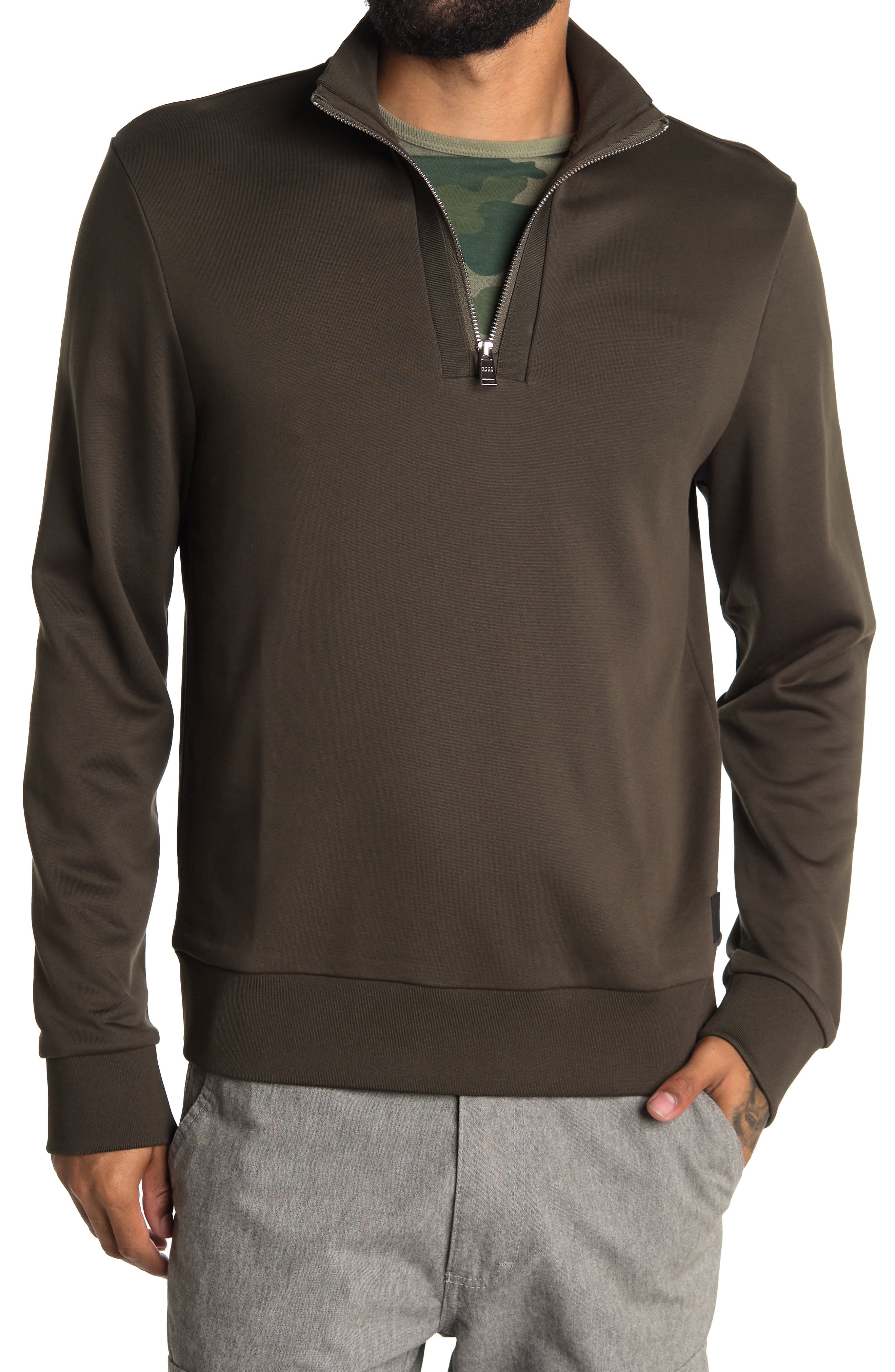hugo boss quarter zip pullover