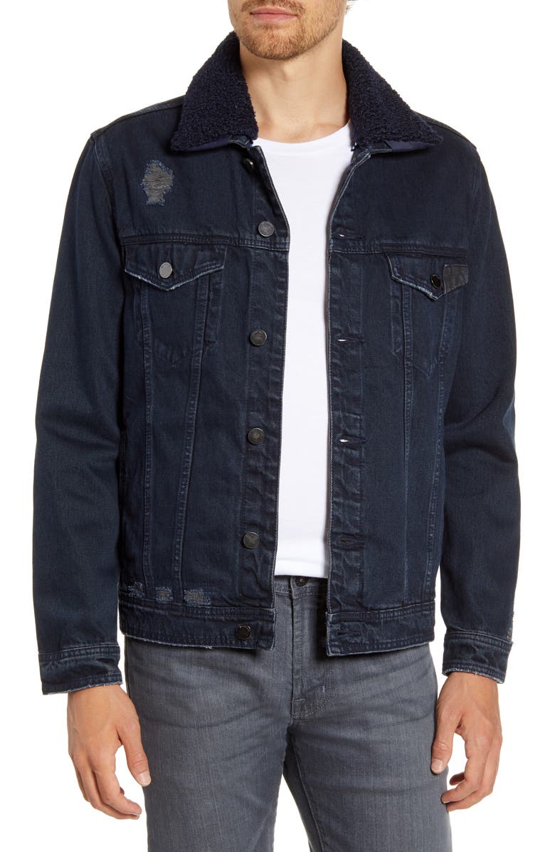 BLANKNYC Faux Fur Collar Denim Jacket | Nordstrom