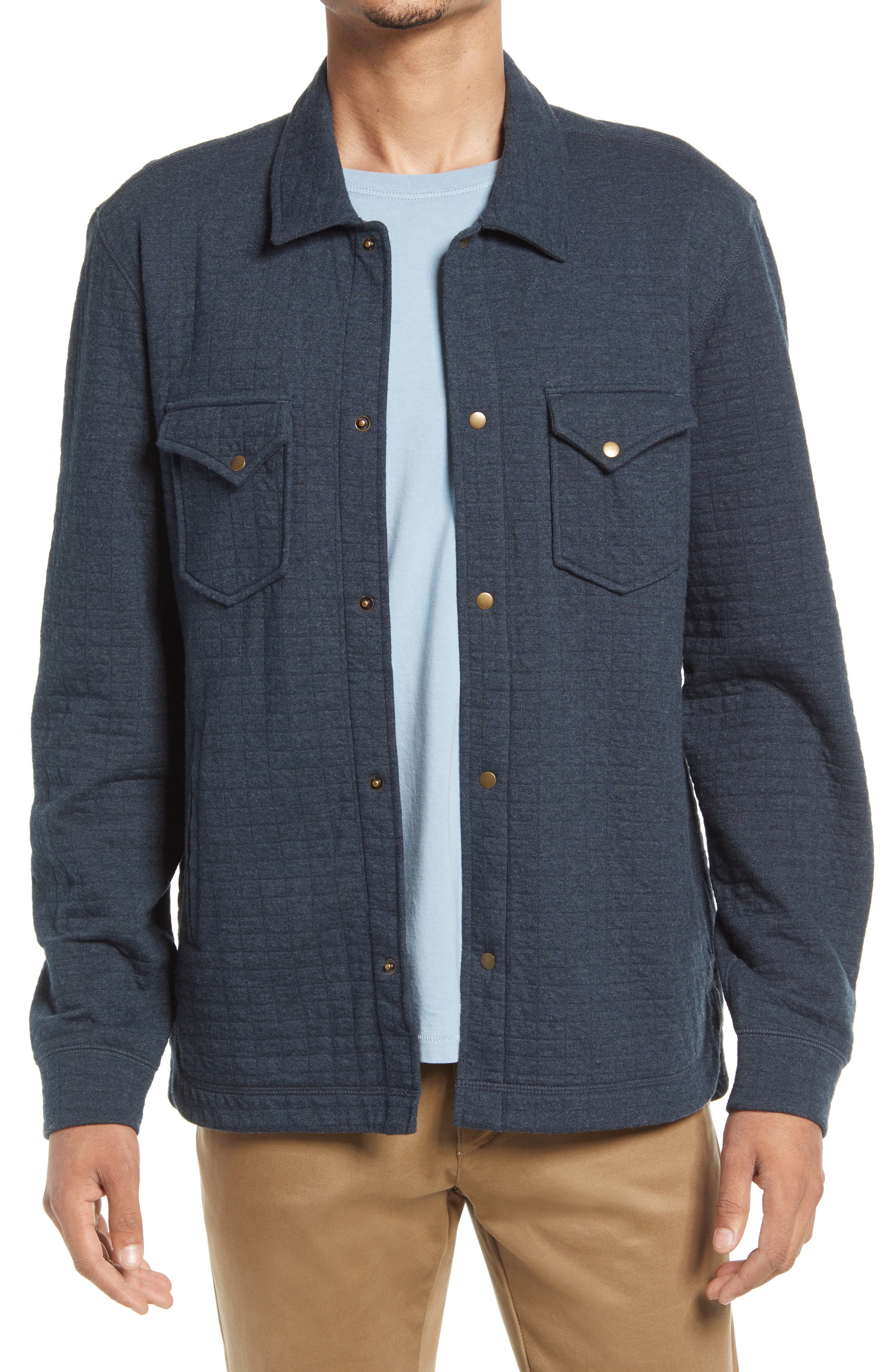 Billy Reid Grid Quilted Knit Jacket 