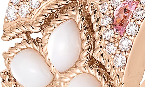 Roberto Coin Venetian Princess Carnevale Diamond & Jewel Cigar Band Ring In Rose Gold