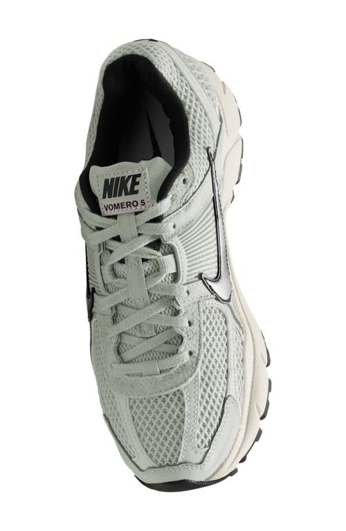 Shop Nike Zoom Vomero 5 Sneaker In Light Silver/chrome/black