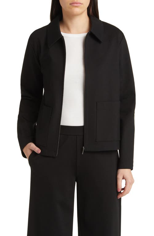 Eileen Fisher Classic Point Collar Zip-Up Ponte Jacket at Nordstrom,