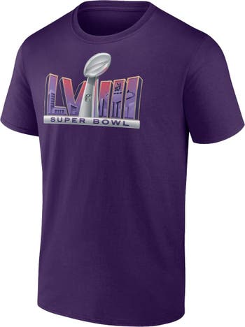 FANATICS Men's Fanatics Branded Purple Super Bowl LVIII Trophy Dimension  T-Shirt