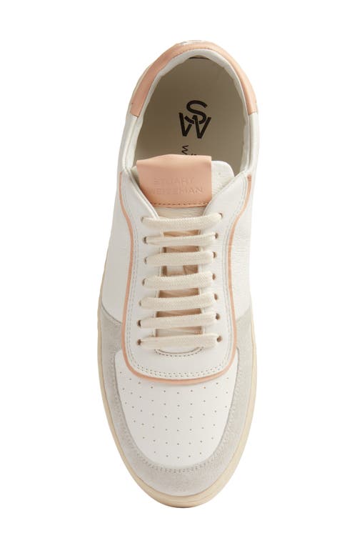 Shop Stuart Weitzman Sw Courtside Sneaker In Light Grey/white/pink