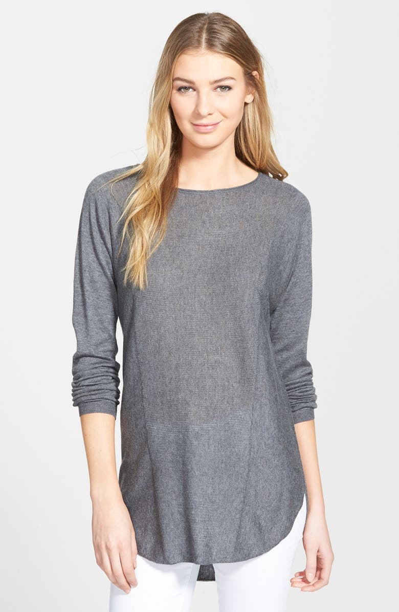 Caslon® Placed Stitch Tunic Sweater (Regular & Petite) | Nordstrom