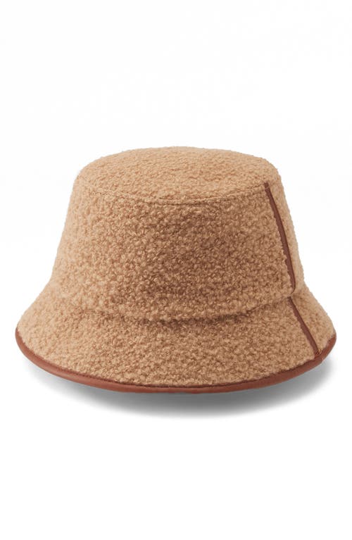 Shop Helen Kaminski Monique Wool Bucket Hat In Trench Coat