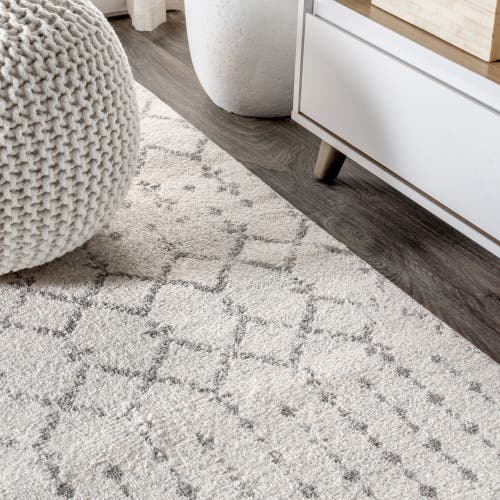 Jonathan Y Moroccan Hype Boho Vintage Diamond Oval Area Rug In Cream/gray