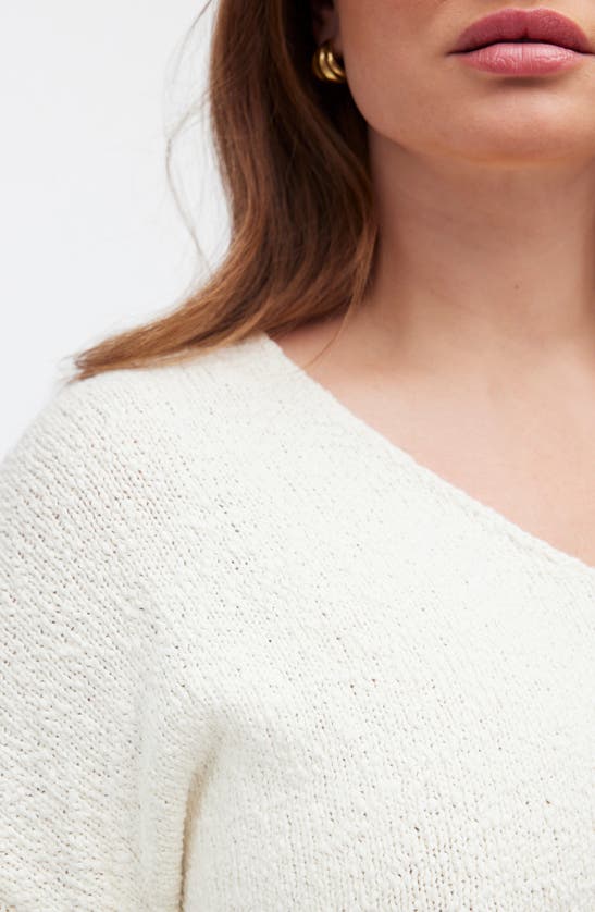MADEWELL MADEWELL SLUB COTTON V-NECK SWEATER