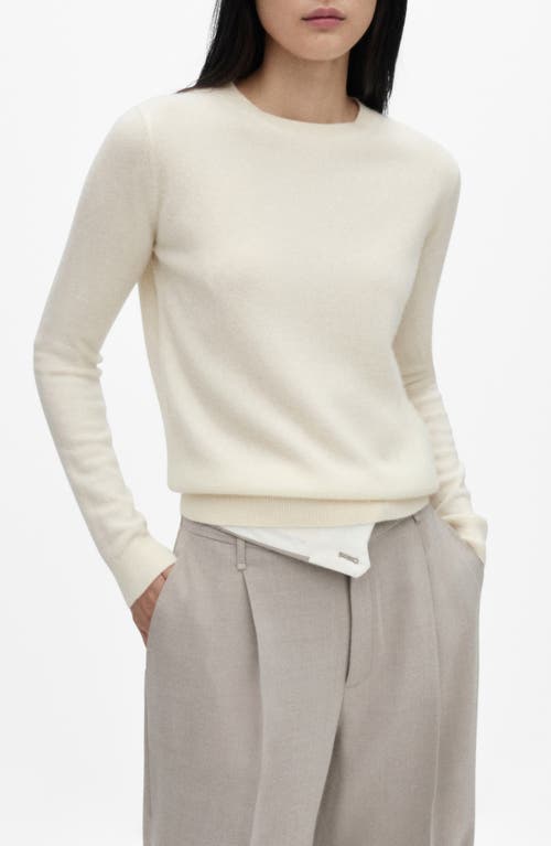 Mango Cashmere Sweater In Ecru