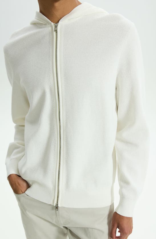 Theory Myhlo Cotton Blend Hoodie In Ivory