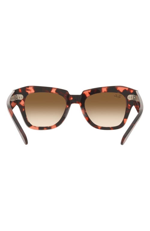 Ray Ban Ray-ban State Street 52mm Sunglasses In Pink Havana/brown Gradient