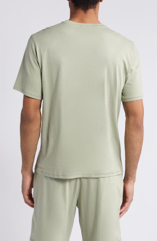 Shop Nordstrom Cotton & Tencel® Modal Crewneck T-shirt In Green Clay