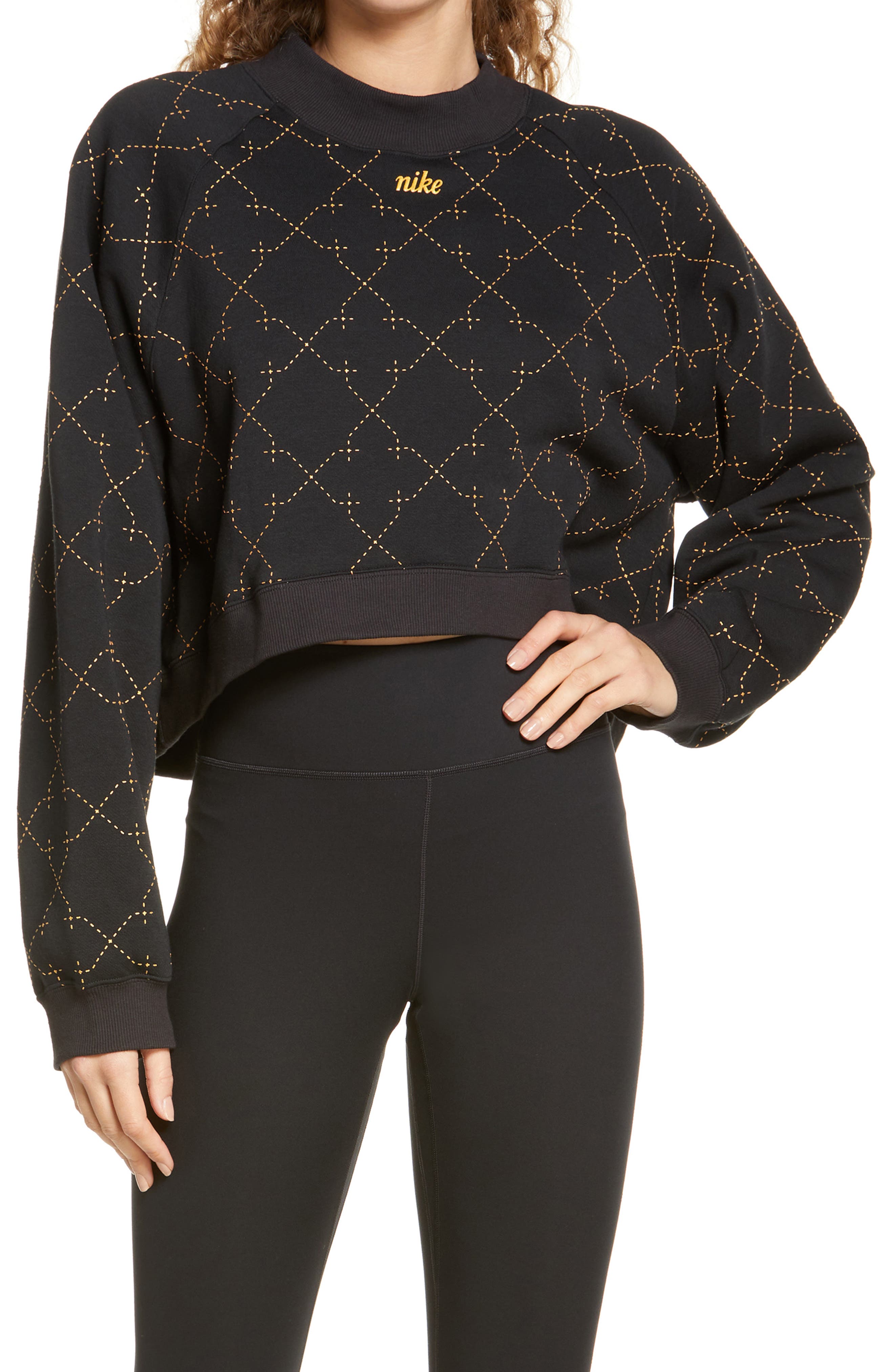 nike crew trend sweatshirt beige