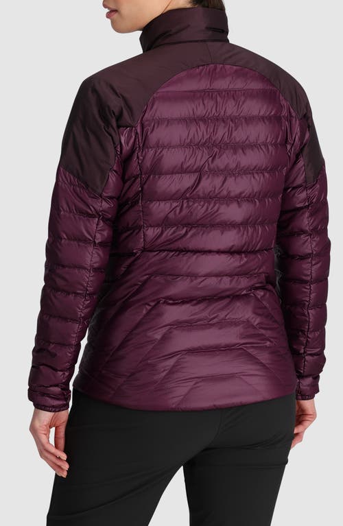 Outdoor Research Helium 800 Fill Power Down Hooded Jacket In Amethyst