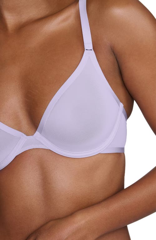 Shop Cuup The Plunge Underwire Sheer Mesh Bra In Lilac