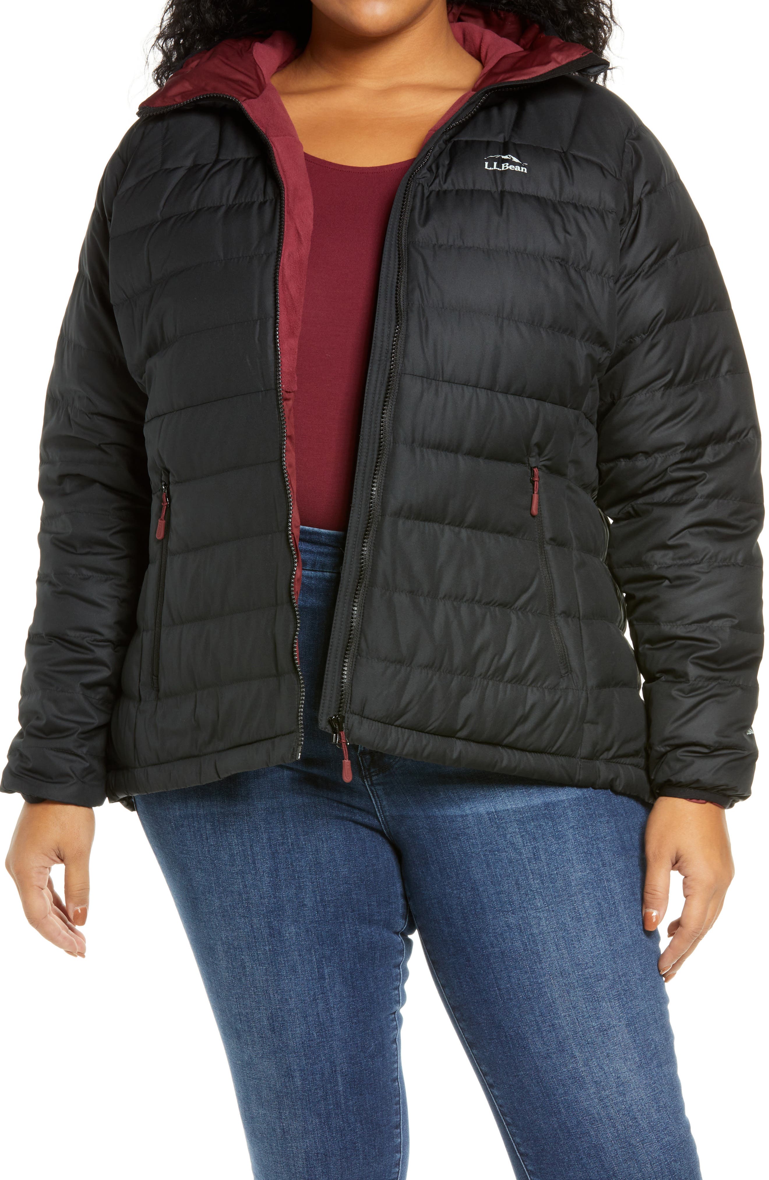 plus size black hooded jacket