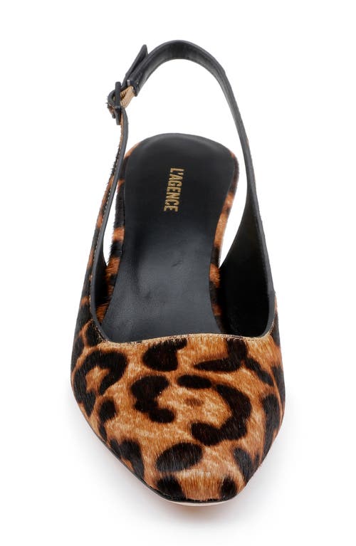 Shop L Agence L'agence Elaina Slingback Pump In Leopard Hair Calf