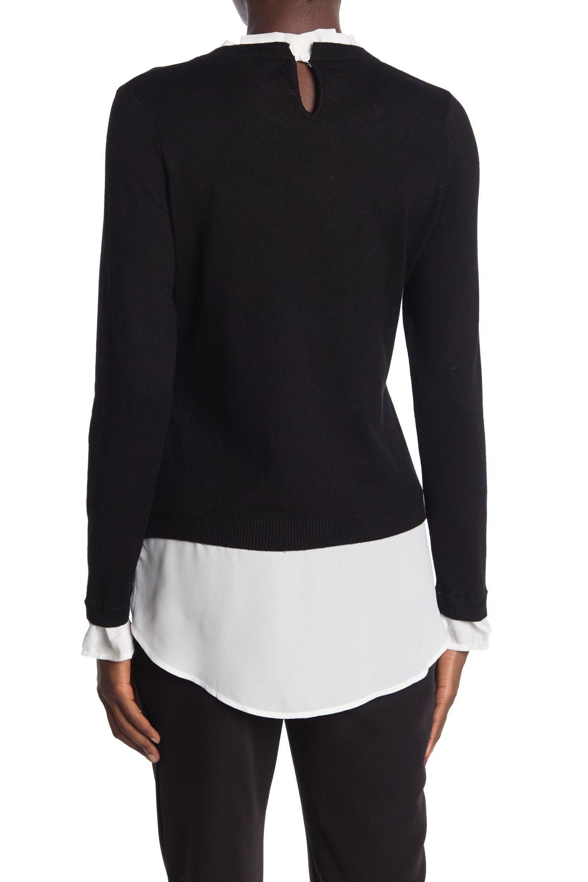 Adrianna Papell | Ruffle Neck Twofer Sweater | Nordstrom Rack