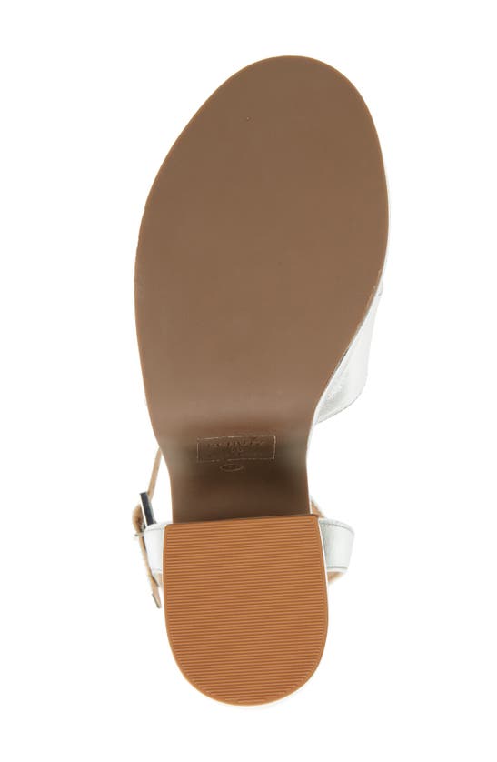 Shop Schutz Keefa Gilded Ankle Strap Platform Sandal In Prata