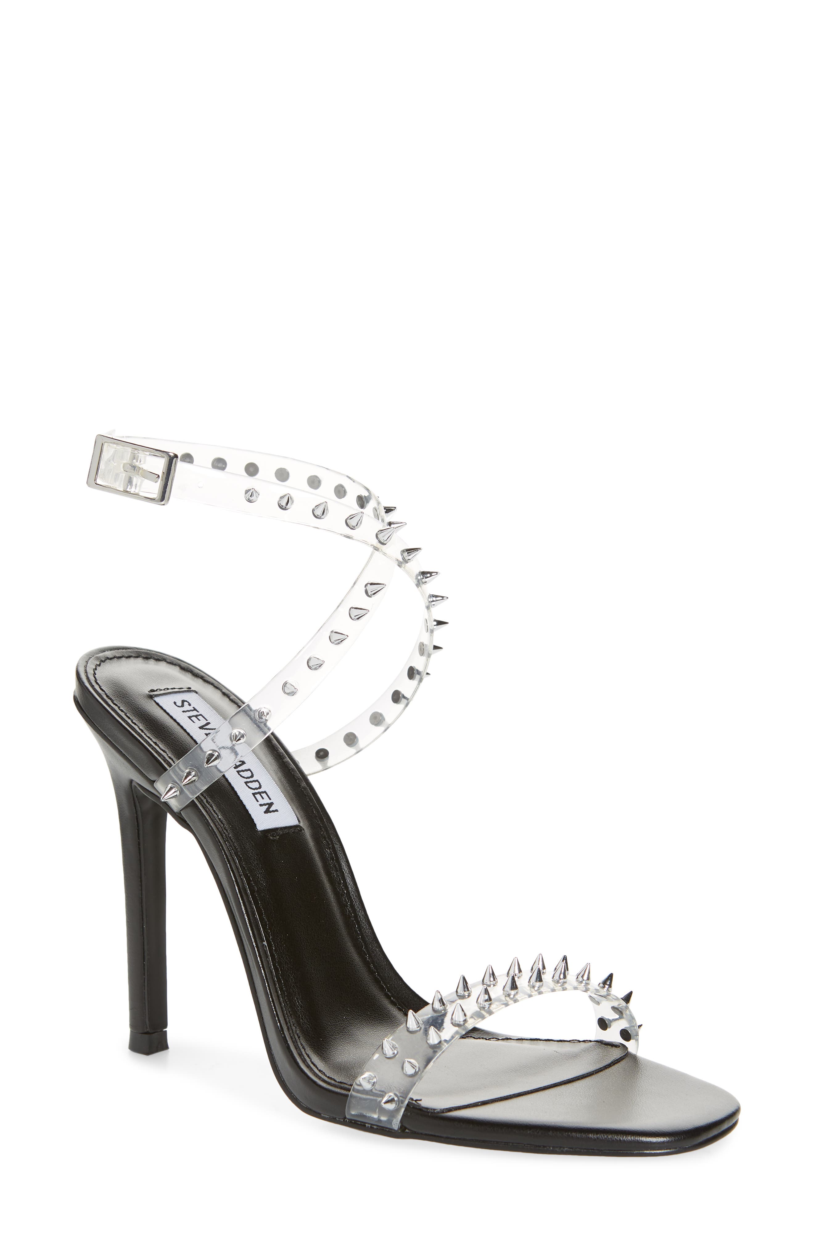 steve madden studded sandals black