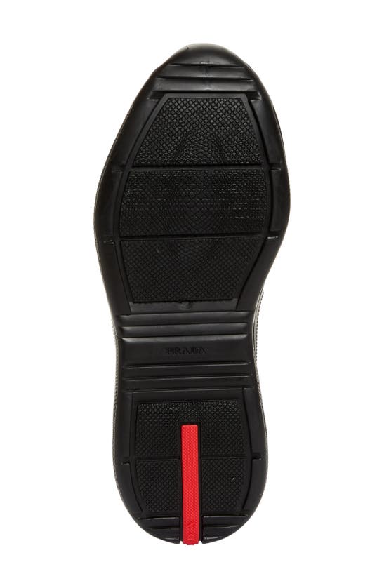 Prada Round Head Lacing Casual Shoes In Nero