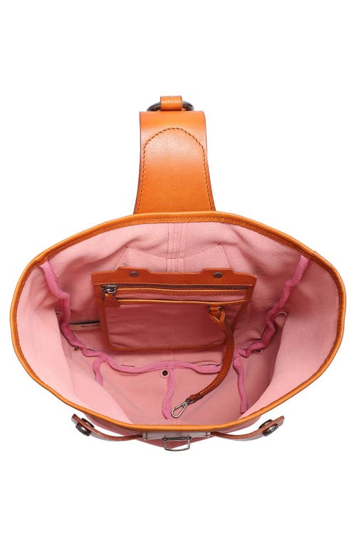 Old Trend Daisy Leather Trim Sling Bag In Pink