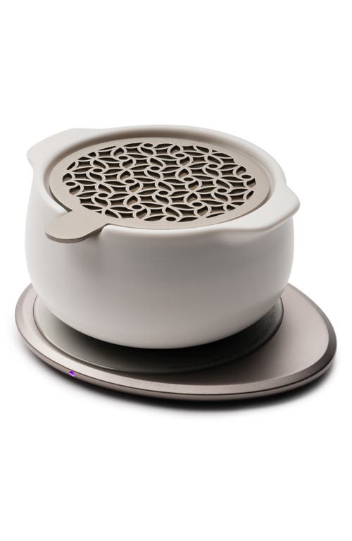 Ohom Jun Self-heating Diffuser Set In Jasmine White