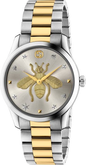 Gucci G-Timeless Bee Bracelet Watch, 38mm | Nordstrom