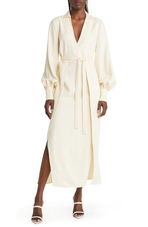 ALEXIS Shey Collared Long Sleeve Dress in Ivory