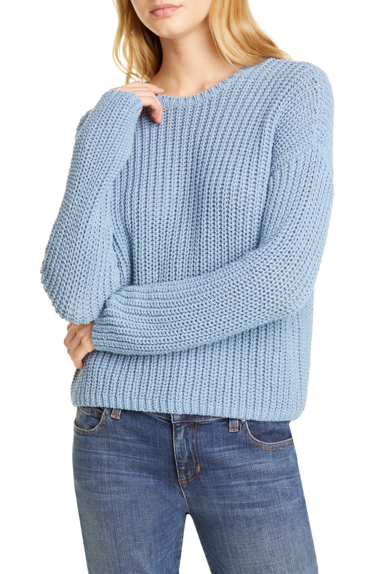 Eileen Fisher | Crewneck Organic Cotton Blend Sweater | Nordstrom Rack