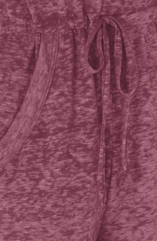 Shop Becca Beach Date Burnout Jersey Cover-up Romper In Aubergine