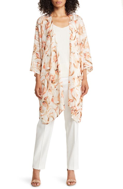 Floral Oversize Sheer Cardigan