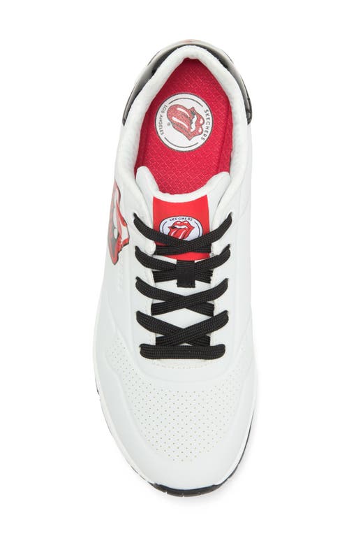 Shop Skechers Uno Rolling Stones Sneaker In White/black