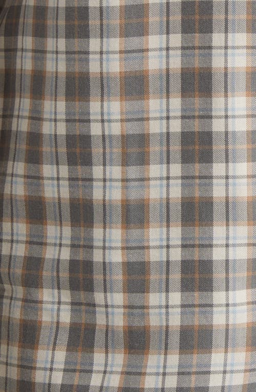 Travismathew Cloud Plaid Flannel Button-up Shirt In Moonbeam/quiet Shade