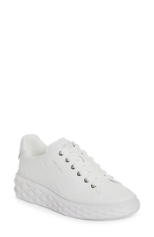 Diamond Light Maxi Platform Sneaker in White/White