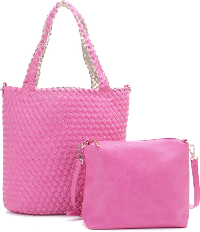Ray Convertible Woven Vegan Leather Tote