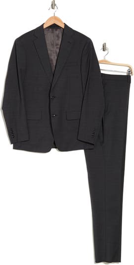 CALVIN KLEIN COLLECTION Mabry Charcoal Wool Blend Suit | Nordstromrack