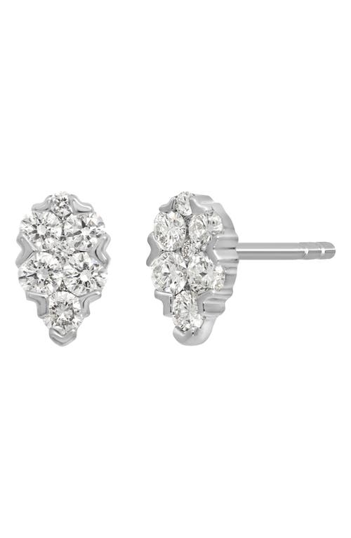 Bony Levy Mika Cluster Pear Diamond Stud Earrings in 18K White Gold at Nordstrom