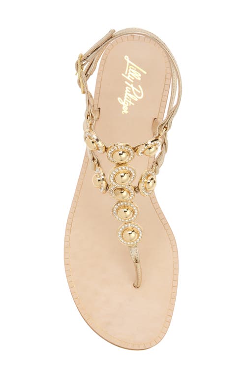 Shop Lilly Pulitzer ® Palermo T-strap Sandal In Gold Metallic